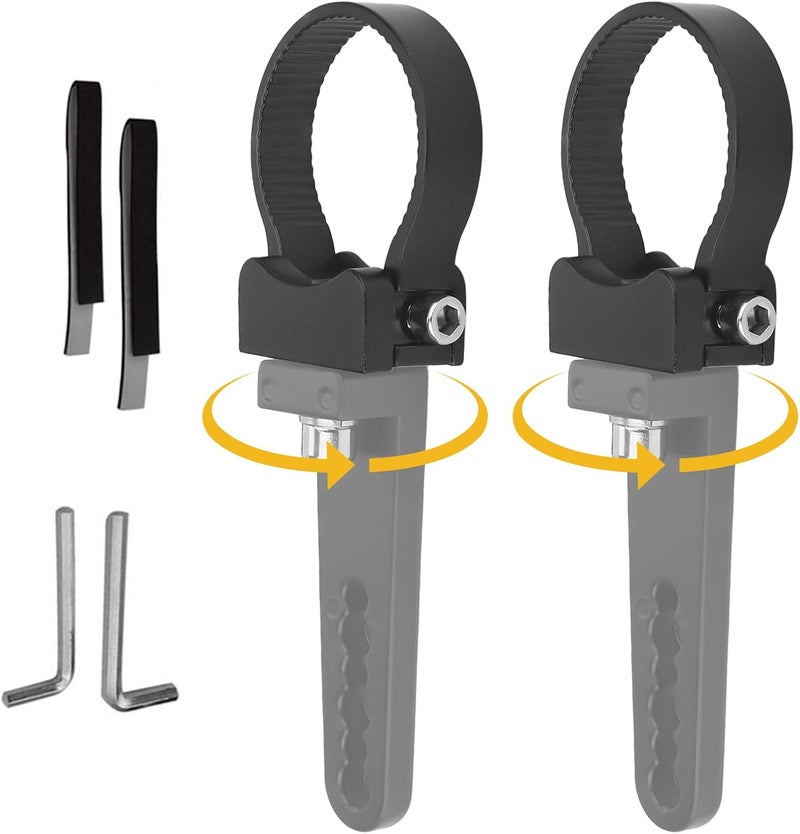 GLOBLED Universal Round Tube Mount Brackets for led Light Bar 1.85 Inch Roll Cage Light Bar Mount with Gears Light Bar Brackets for Truck UTV Motorcycle Jeep SUV ( 2PCS ) - Image 1